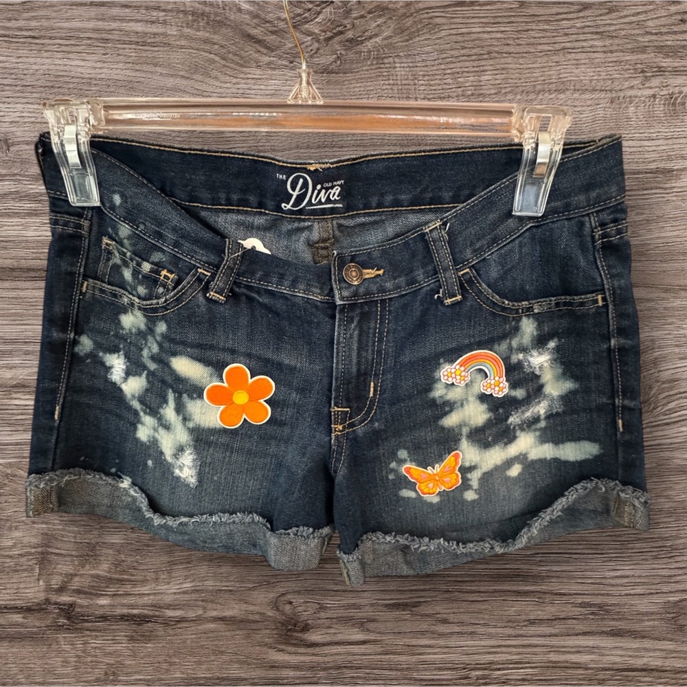 Diva Women's Denim Shorts with Patches